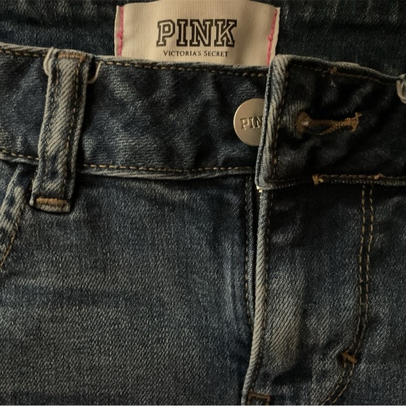 VICTORIAS SECRET “PINK” DENIM CUTOFFS SIZE 4 GENTLY WORN - Picture 3 of 3